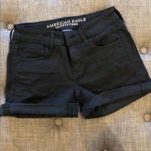 American Eagle black super stretch shorts